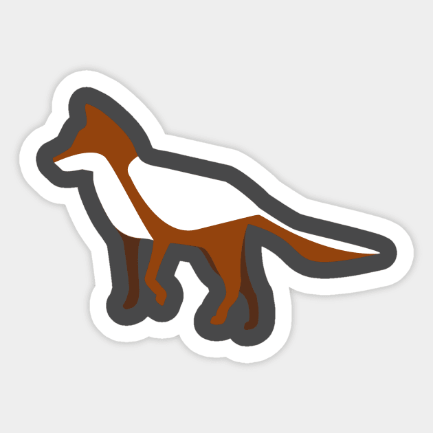 A Fox looking in the distance Sticker by jkim31